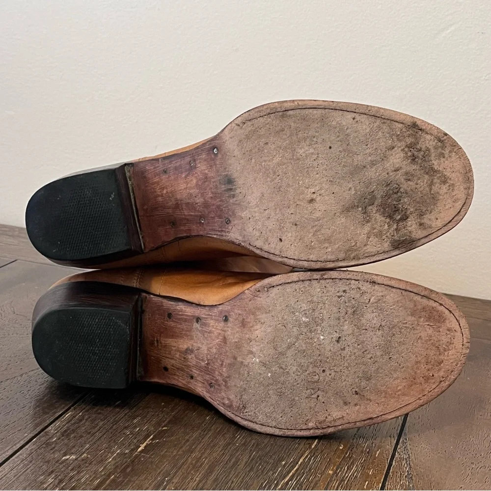 Stetson Brown Leather Heeled Western Cowgirl Boots Womens 9 - Picture 10 of 12
